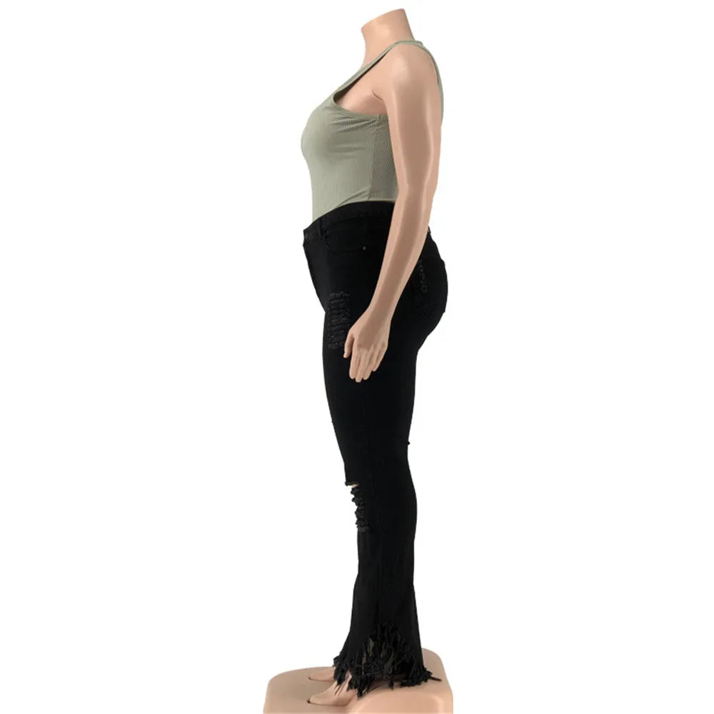 Jeans Extensibles Grandes Tailles Pour Femme | Avec Fermeture Éclair