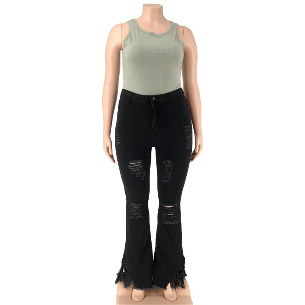 Jeans Extensibles Grandes Tailles Pour Femme | Avec Fermeture Éclair
