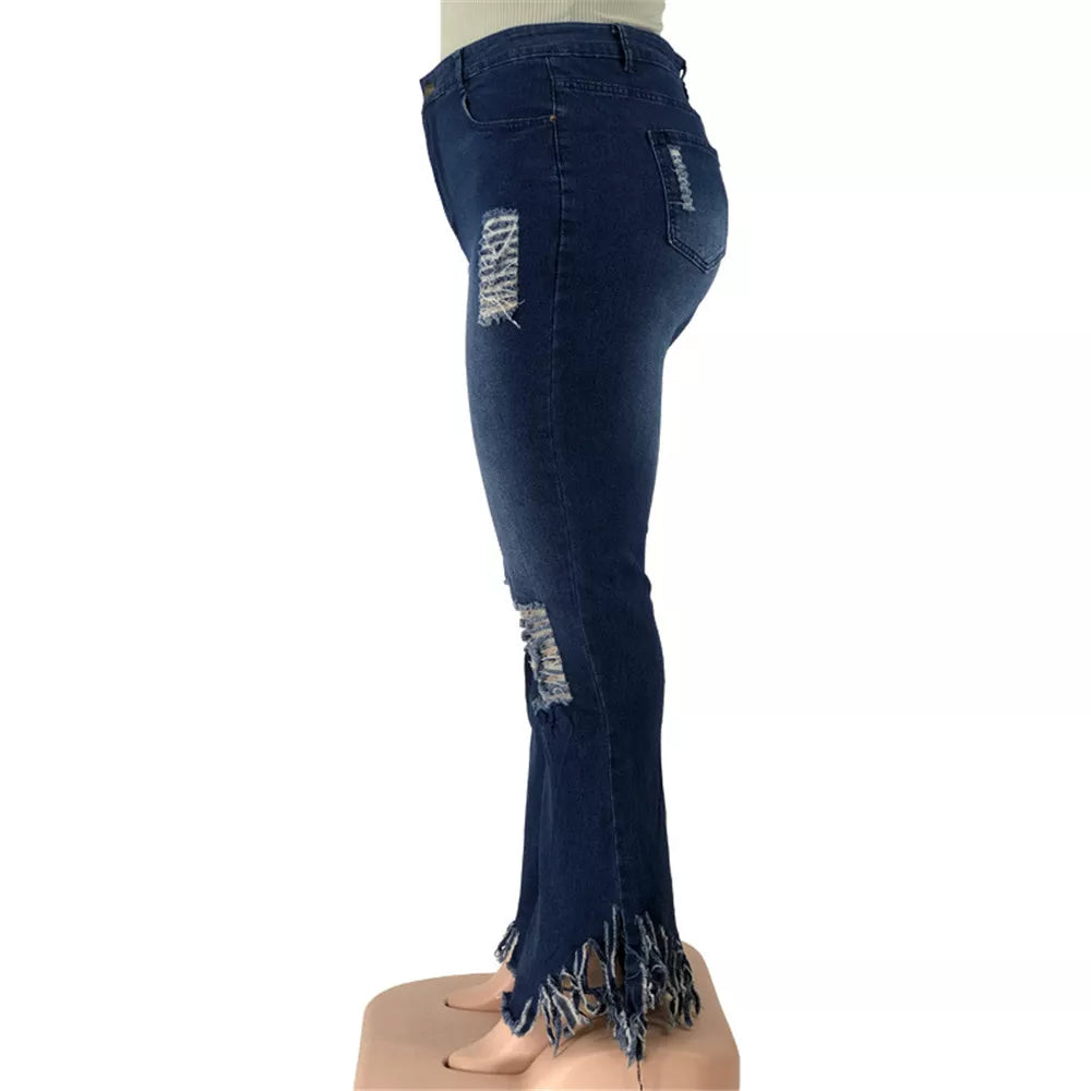 Jeans Extensibles Grandes Tailles Pour Femme | Avec Fermeture Éclair