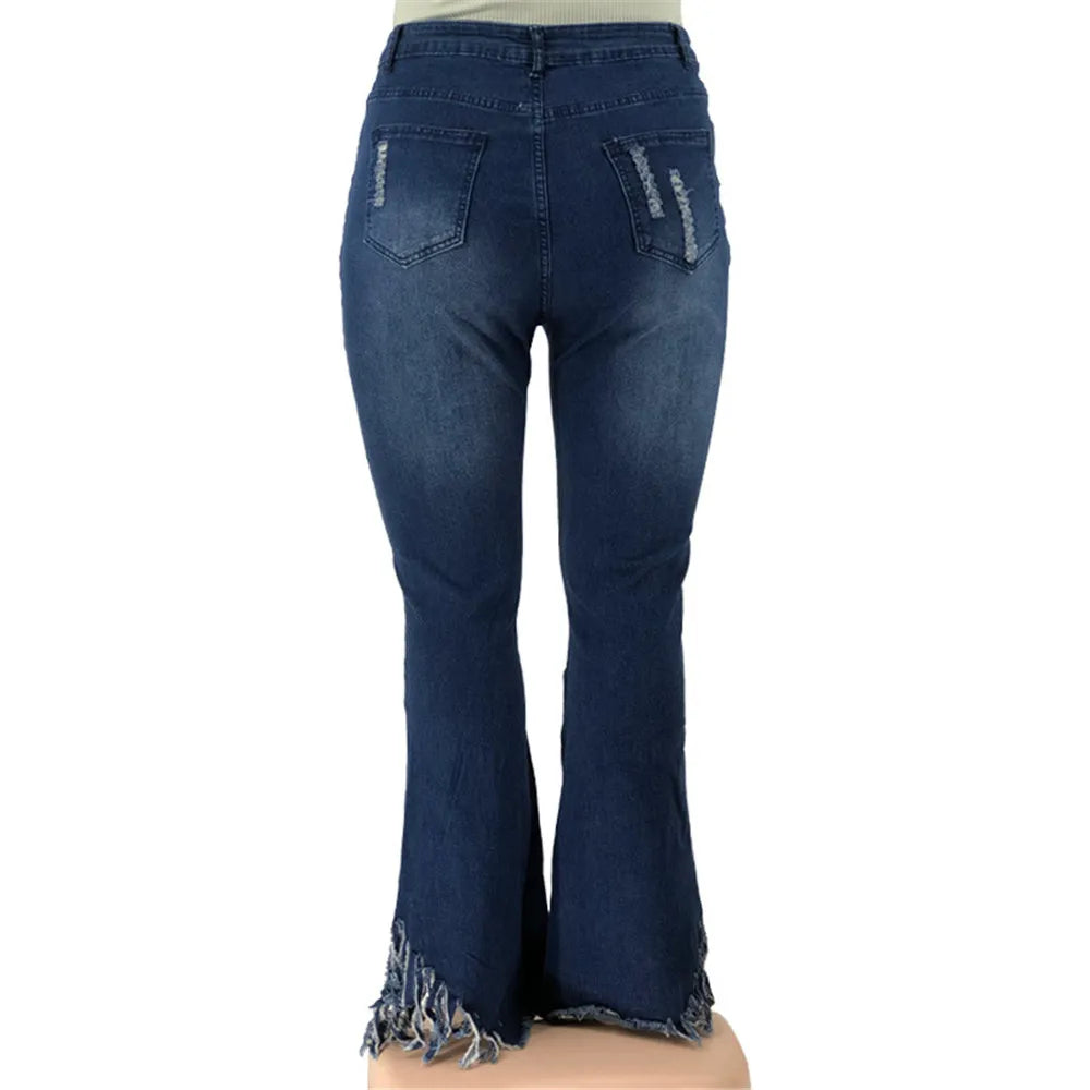 Jeans Extensibles Grandes Tailles Pour Femme | Avec Fermeture Éclair