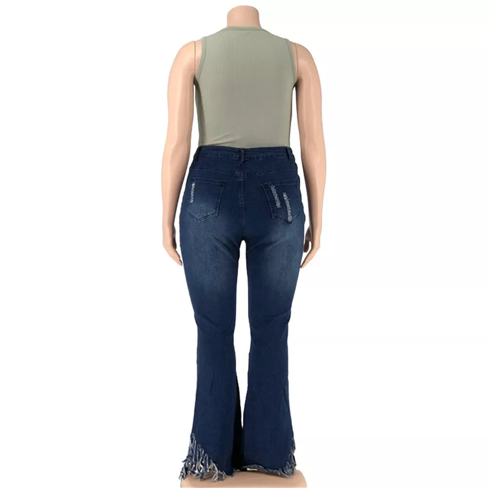 Jeans Extensibles Grandes Tailles Pour Femme | Avec Fermeture Éclair