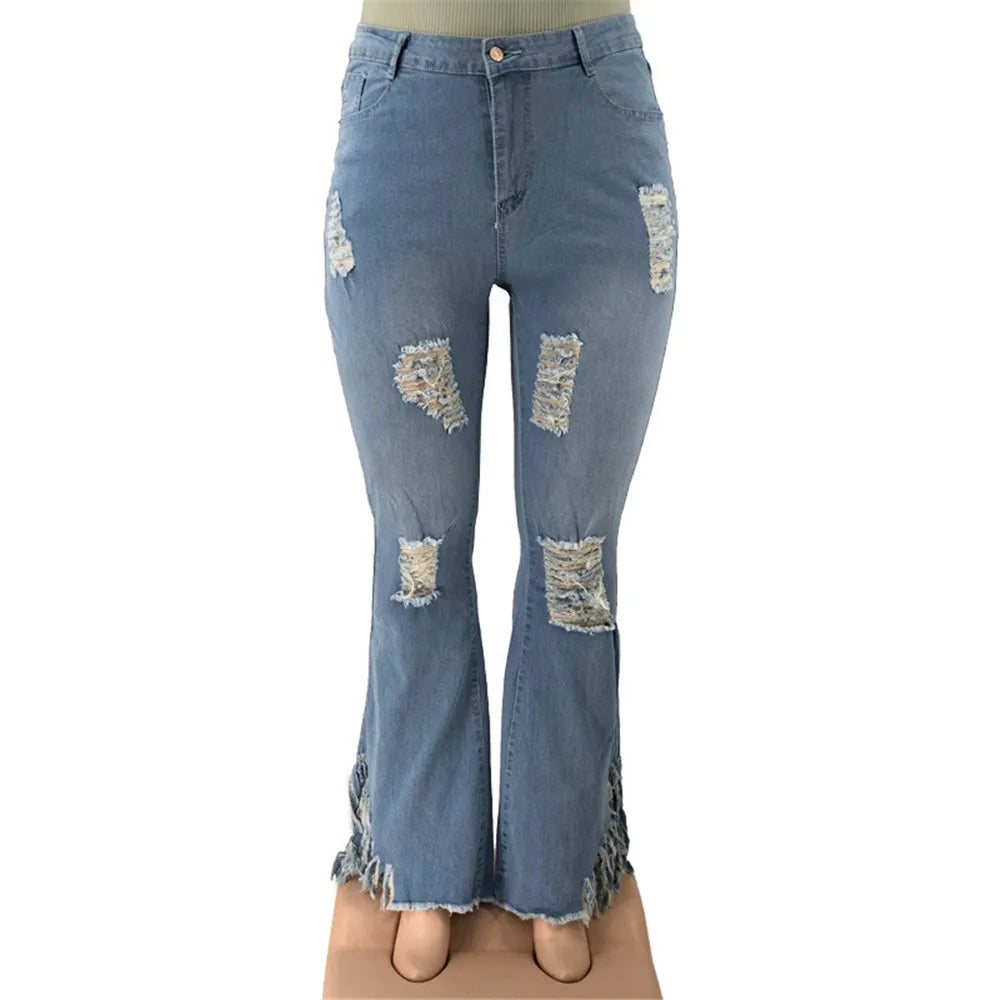 Jeans Extensibles Grandes Tailles Pour Femme | Avec Fermeture Éclair