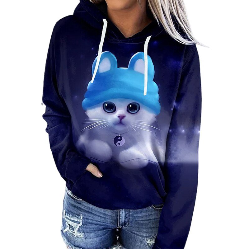 Sweat À Capuche Multicolore Moderne Pour Femme | Manches Longues