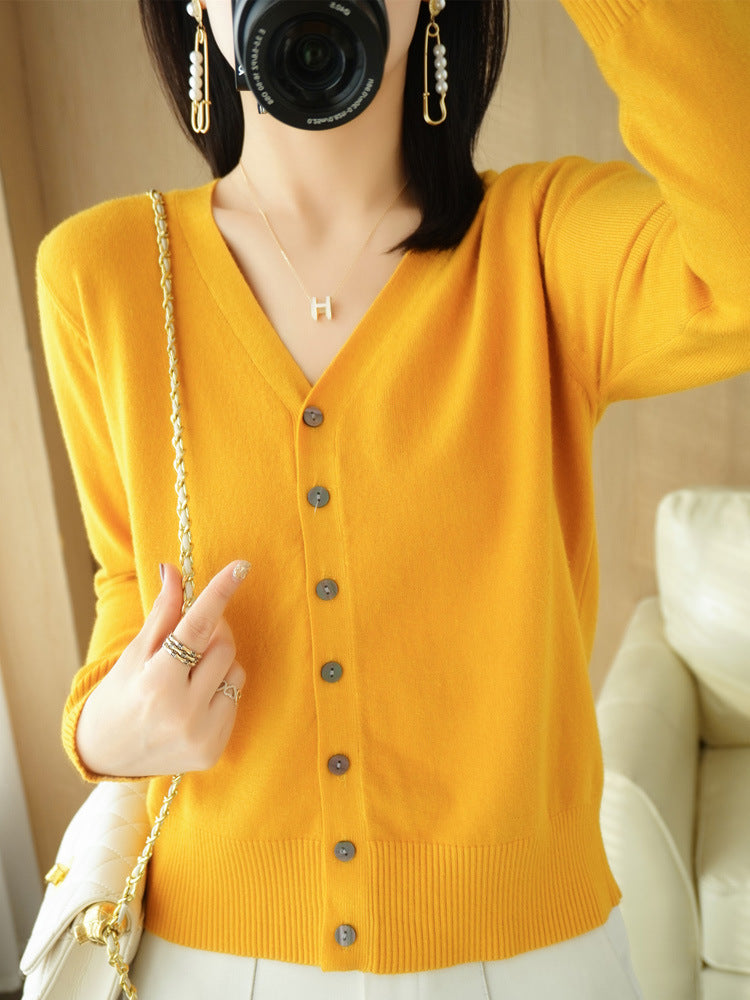 Cardigan Oversize En Cachemire À Boutons Pour Femme | Manches Longues
