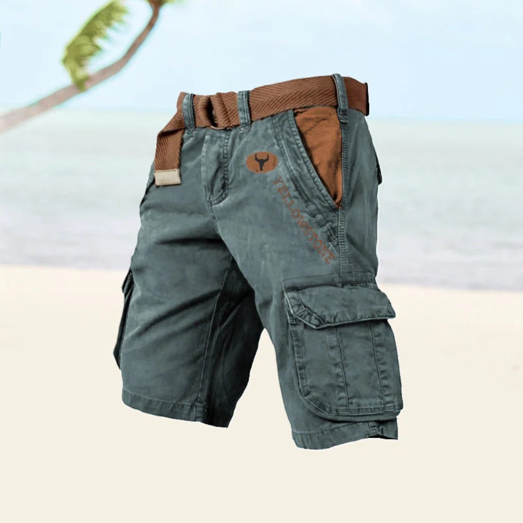 Jason | Short Cargo Décontracté Pour Hommes Avec Ceinture