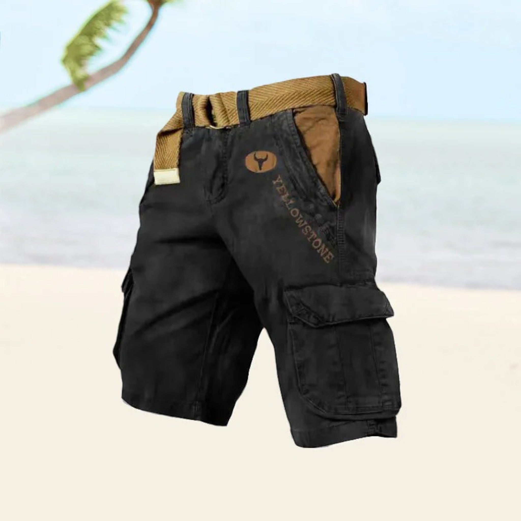 Jason | Short Cargo Décontracté Pour Hommes Avec Ceinture