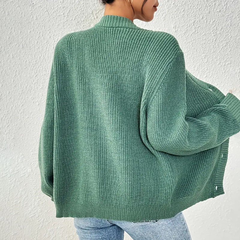 Cardigan Boutonné D'hiver Pour Femme | Manches Longues