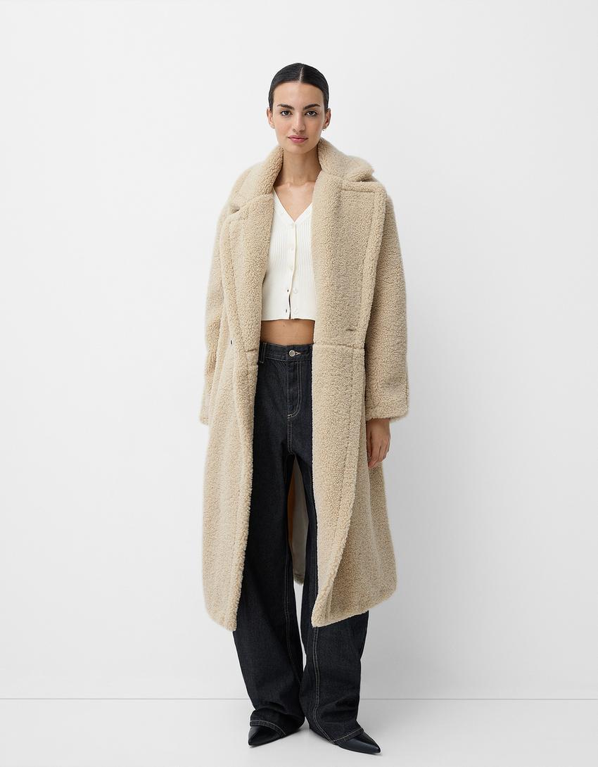 Manteau Long En Peluche Pour Femmes | Classique