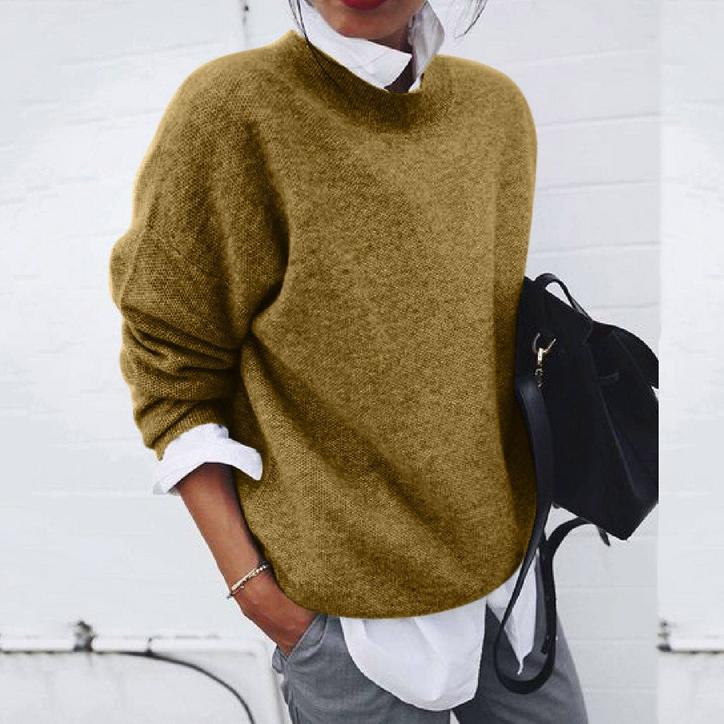Pull En Cachemire À Manches Longues Pour Femme | Hiver