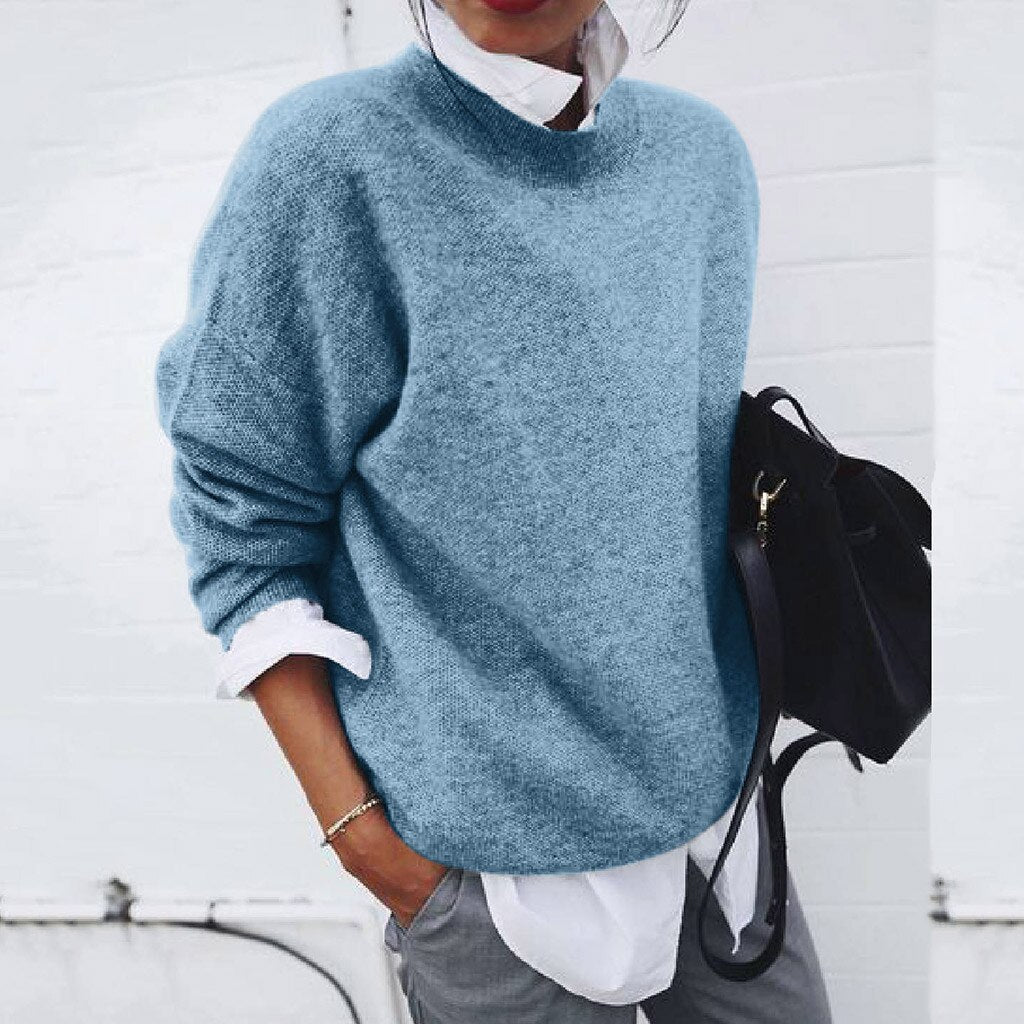 Pull En Cachemire À Manches Longues Pour Femme | Hiver