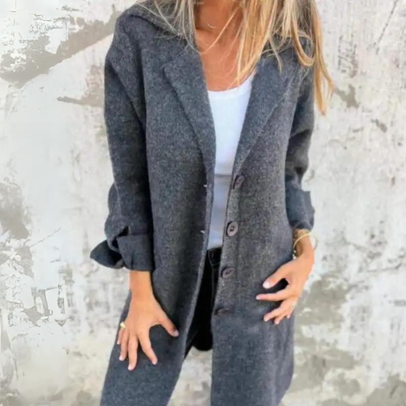 Manteau D’hiver Boutonné Pour Femme | Long