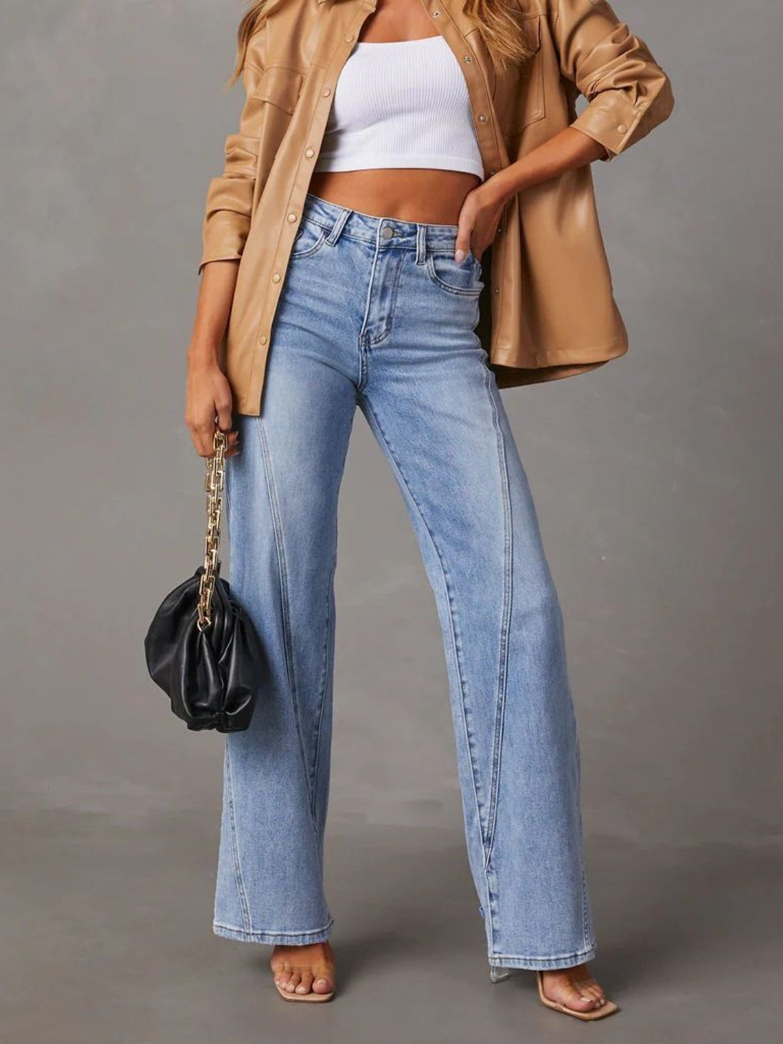 Jean Large Taille Haute Pour Femme | Classique