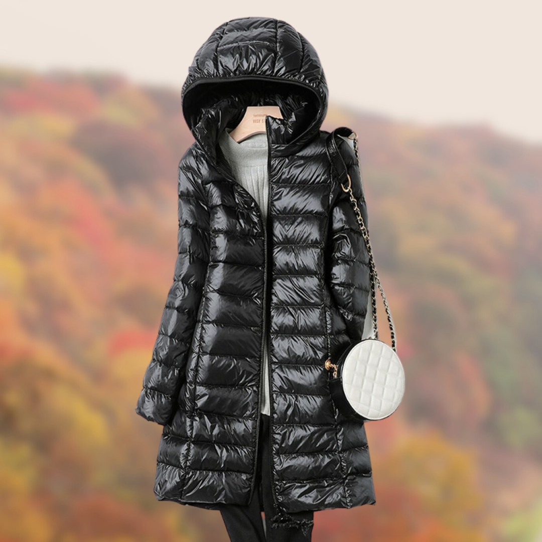 Manteau Bouffant À Capuche Mi-long Pour Femme | Chaud