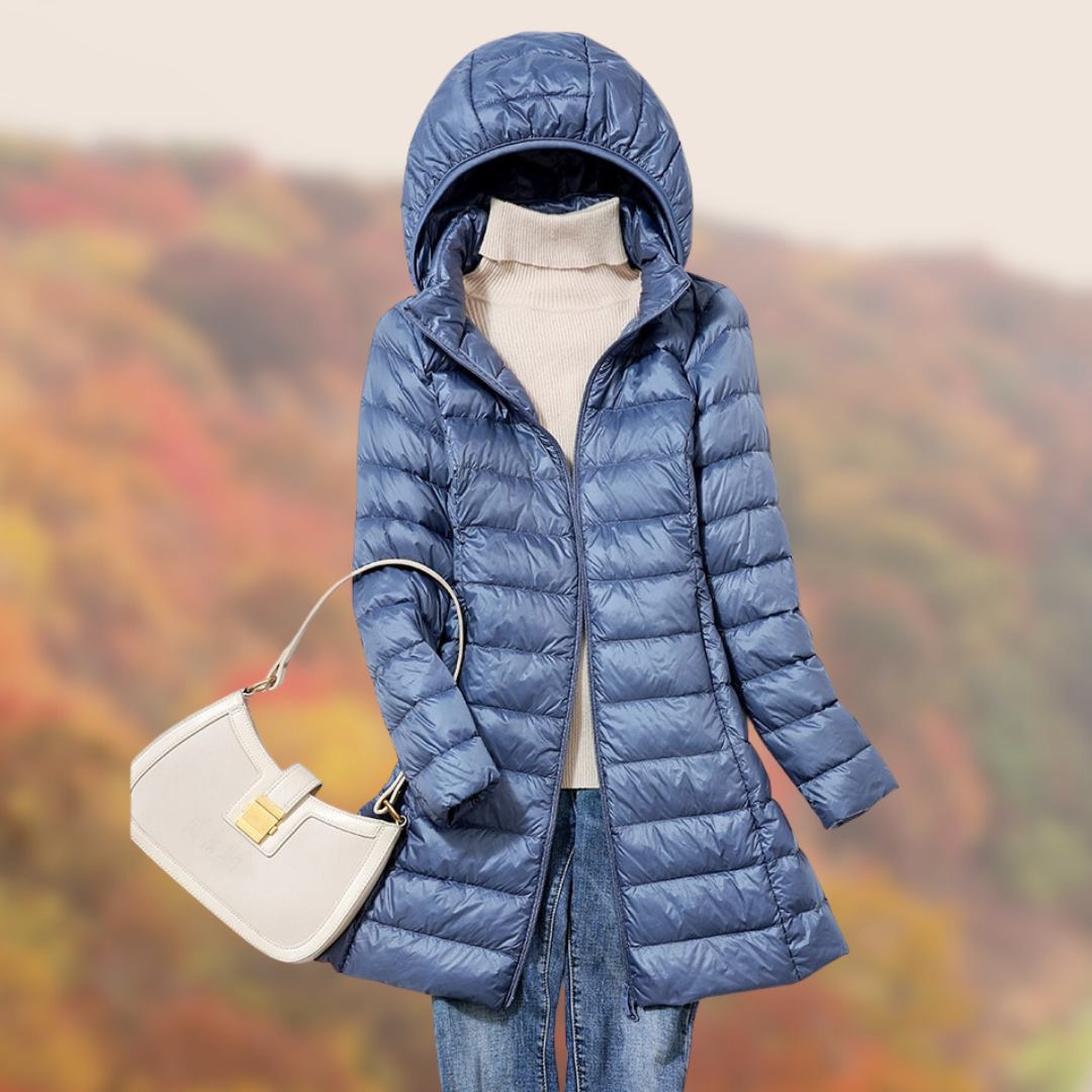 Manteau Bouffant À Capuche Mi-long Pour Femme | Chaud