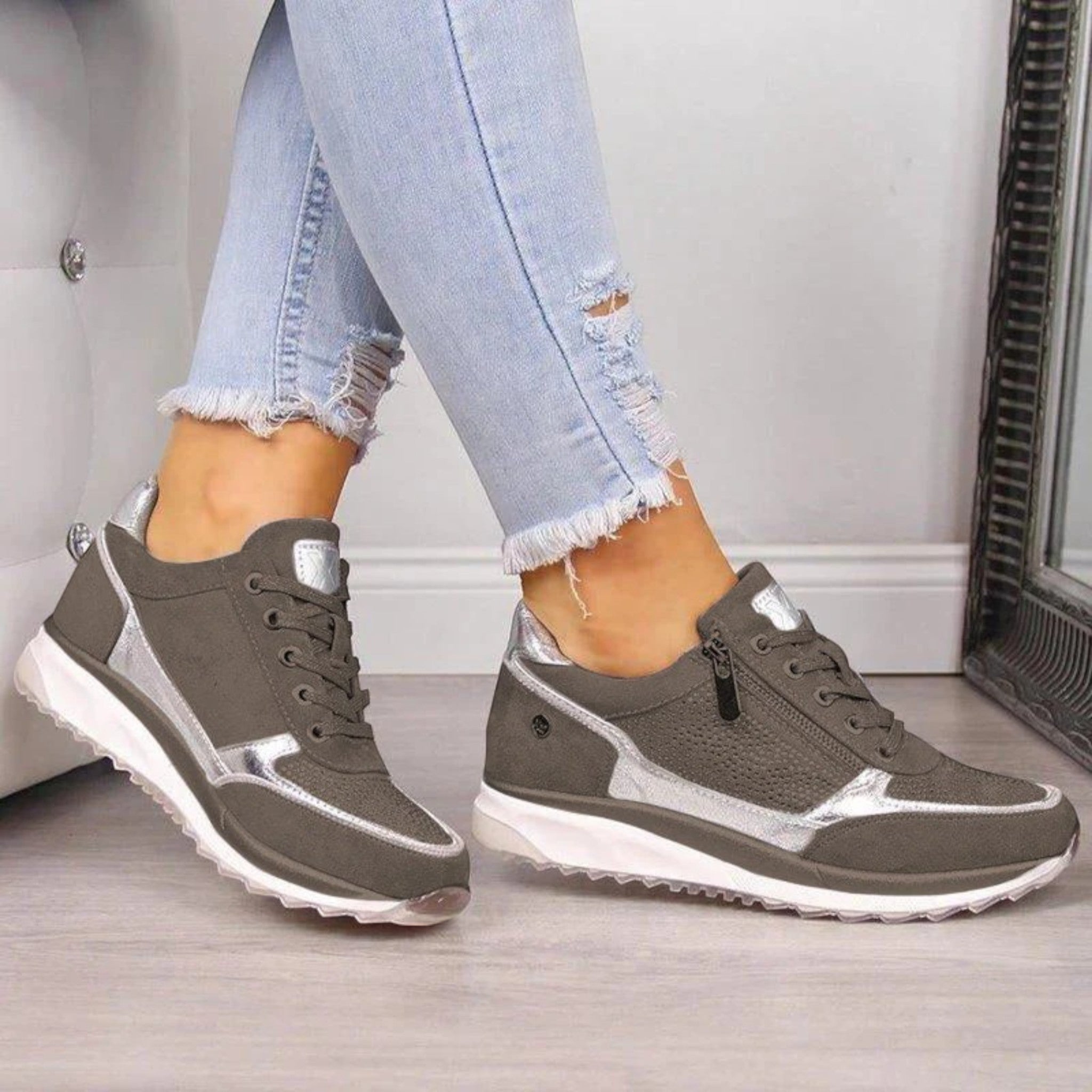 Baskets Tendance Pour Femmes | Fermeture Éclair