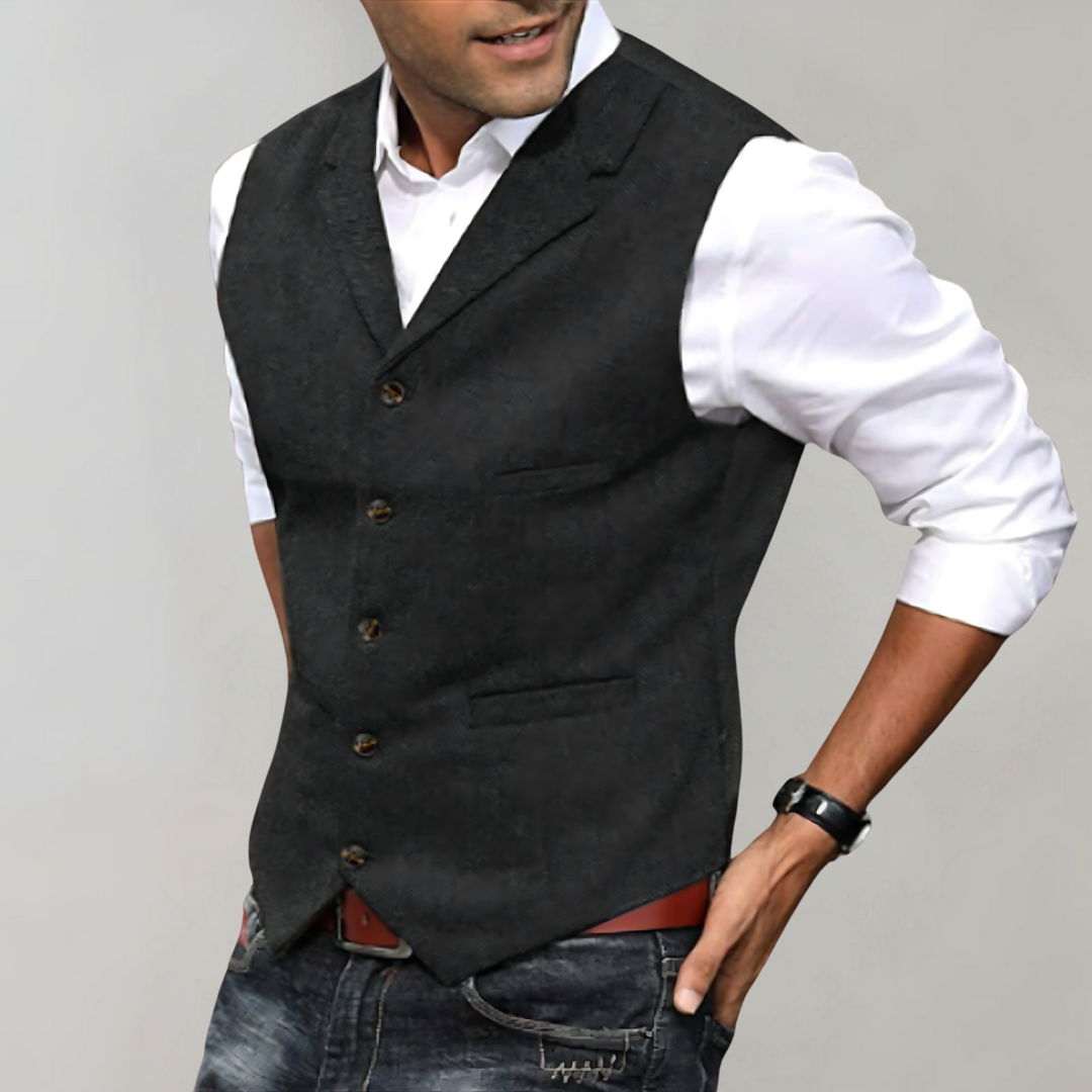 Gilet Formel Sans Manches Pour Homme | Avec Boutons