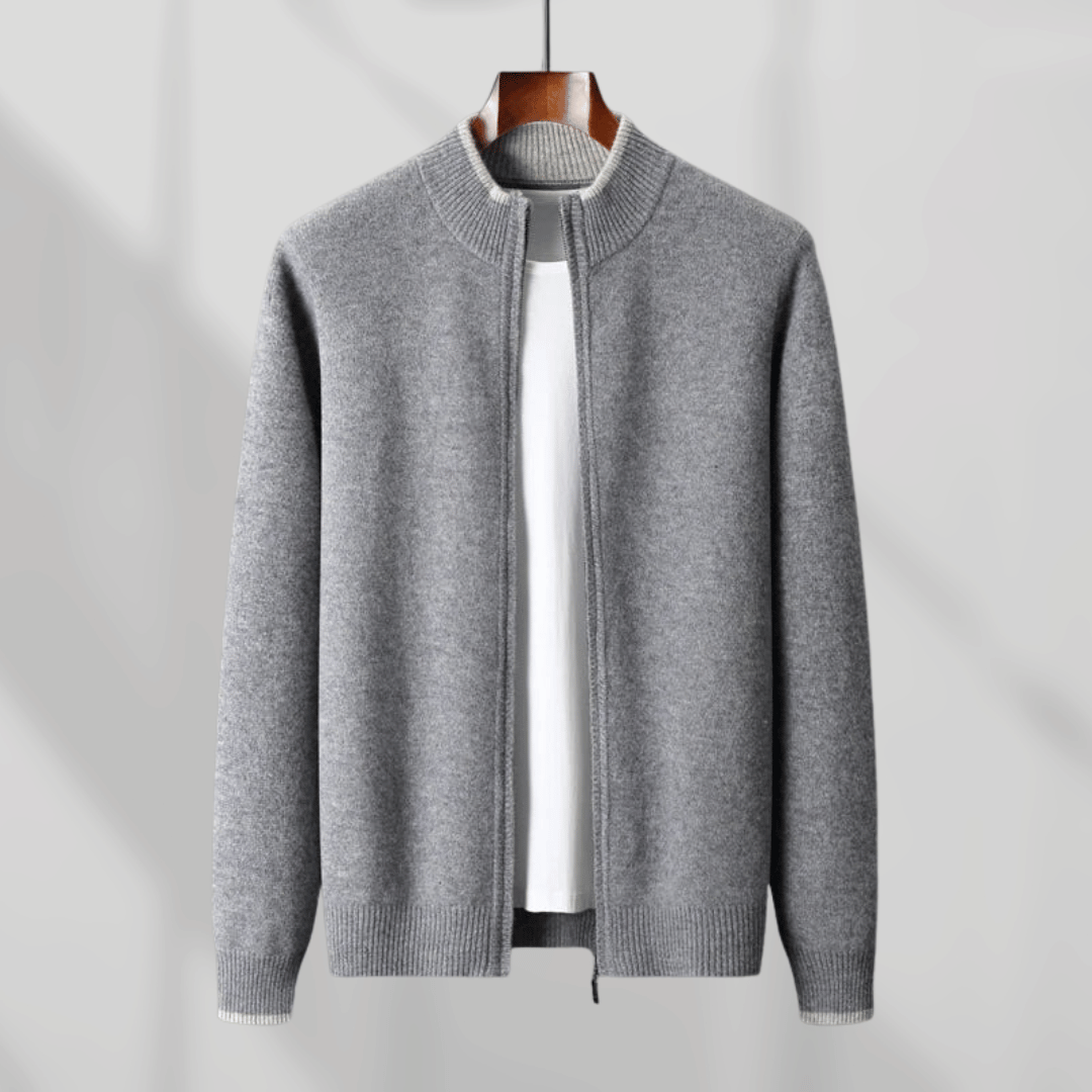 Veste Zippée En Cachemire Pour Homme Pour L'hiver | Manches Longues