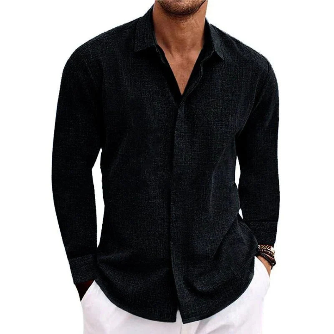 Chemise À Manches Longues Pour Hommes | Coupe Détendue