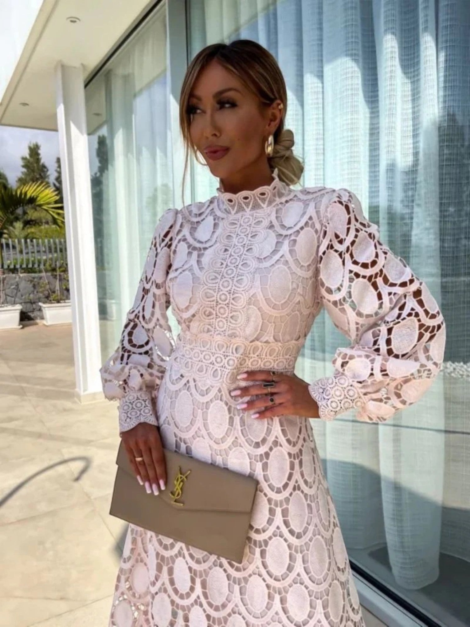 Alisha | Robe En Dentelle Élégante À Manches Longues Pour Femme