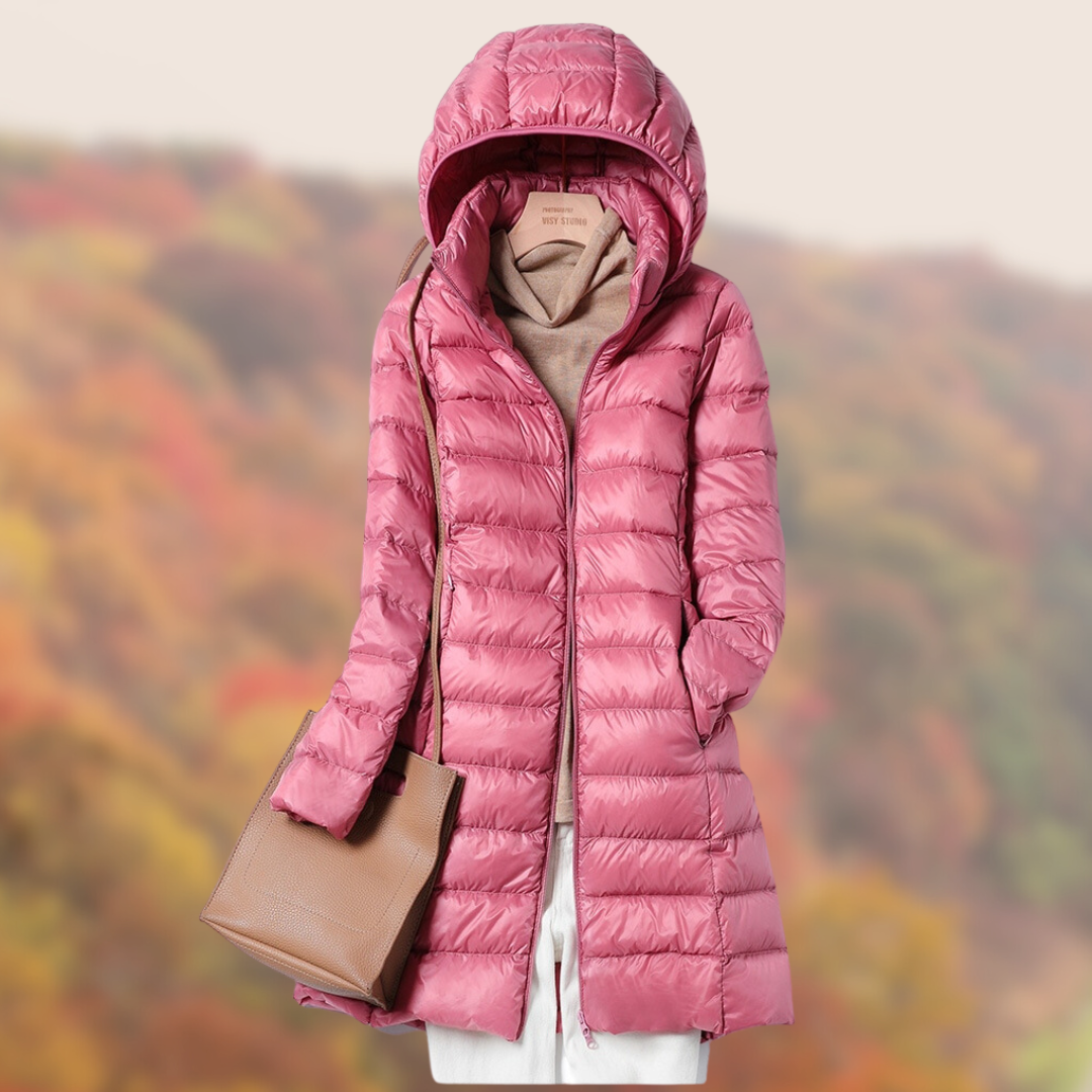 Manteau Bouffant À Capuche Mi-long Pour Femme | Chaud