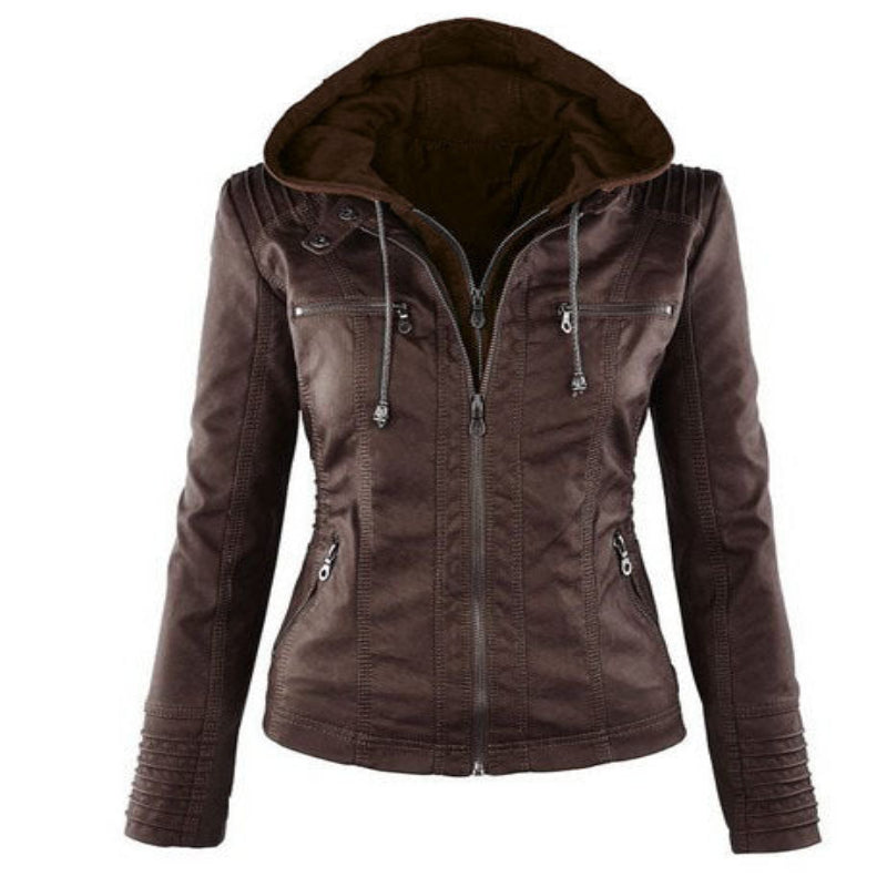 Veste En Cuir Pour Femme | Fermeture Éclair