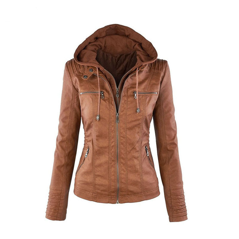 Veste En Cuir Pour Femme | Fermeture Éclair
