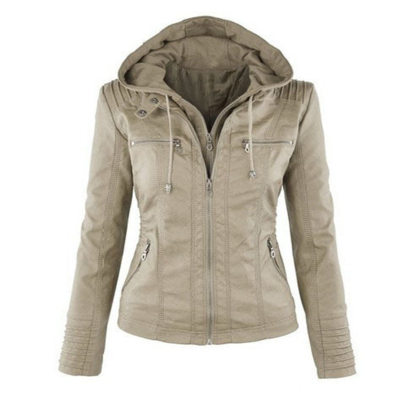Veste En Cuir Pour Femme | Fermeture Éclair