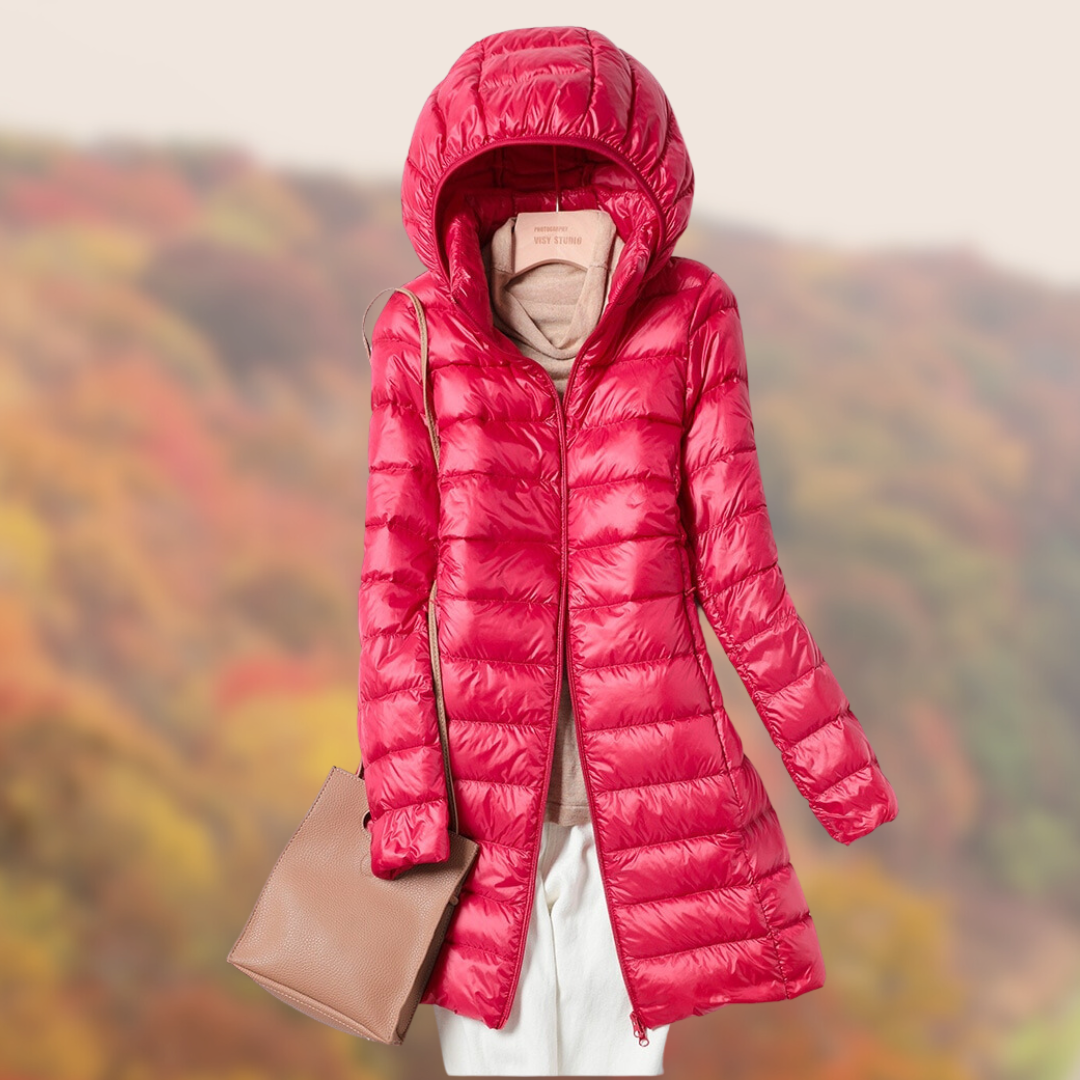 Manteau Bouffant À Capuche Mi-long Pour Femme | Chaud