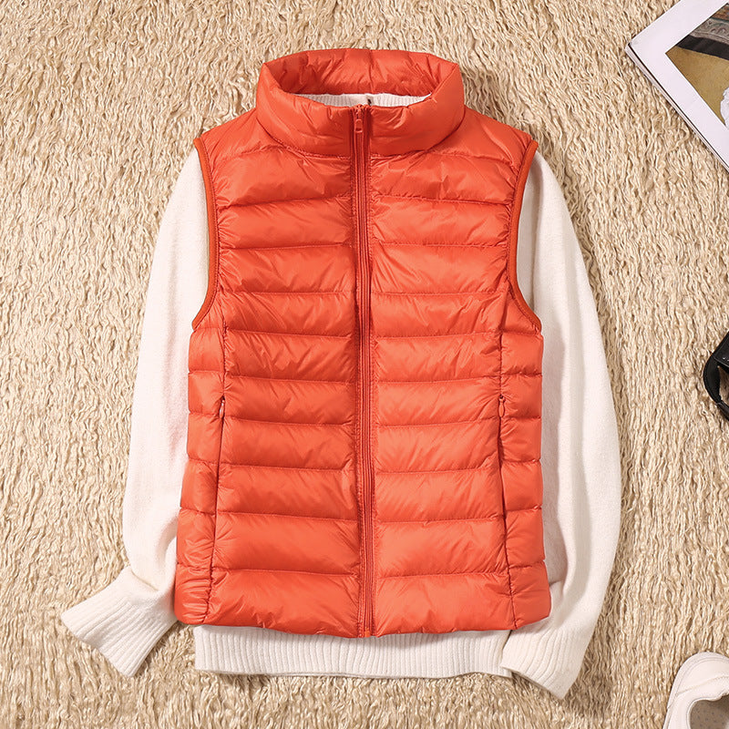 Gilet D'hiver Sans Manches Pour Femme | Fermeture Éclair