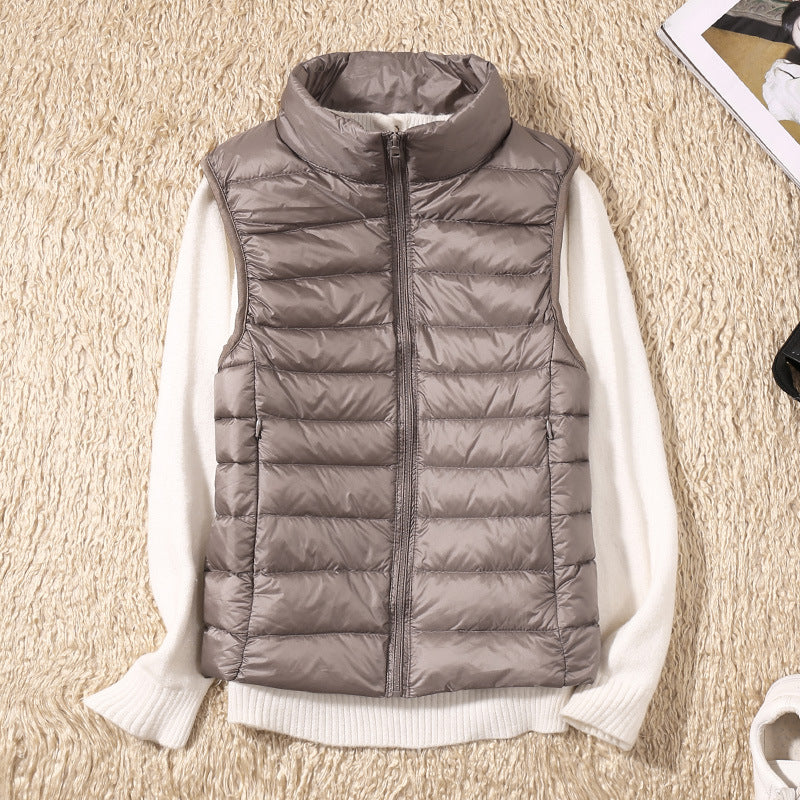 Gilet D'hiver Sans Manches Pour Femme | Fermeture Éclair