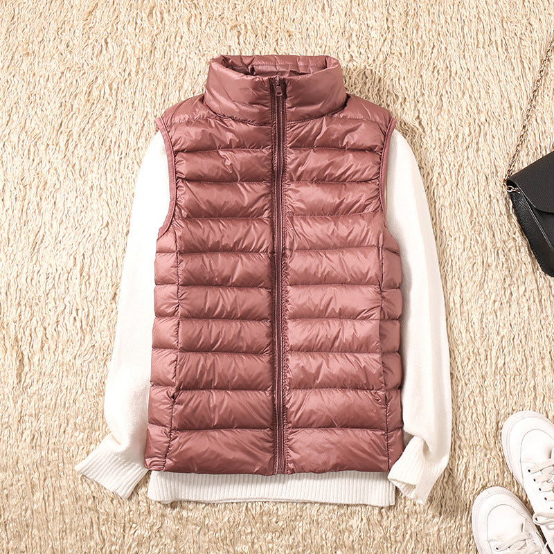 Gilet D'hiver Sans Manches Pour Femme | Fermeture Éclair