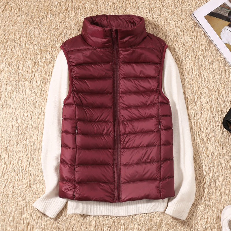 Gilet D'hiver Sans Manches Pour Femme | Fermeture Éclair