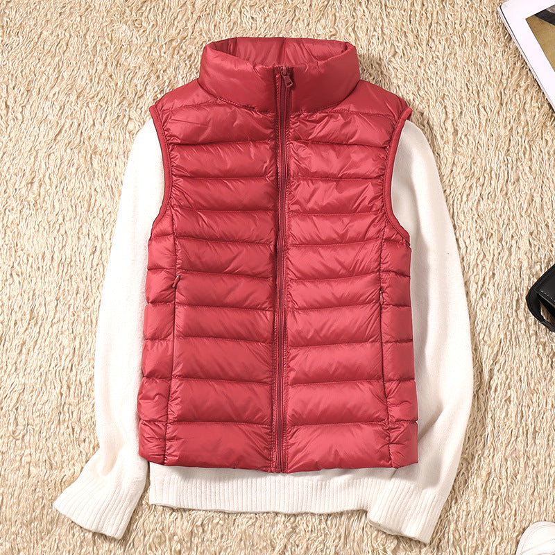 Gilet D'hiver Sans Manches Pour Femme | Fermeture Éclair