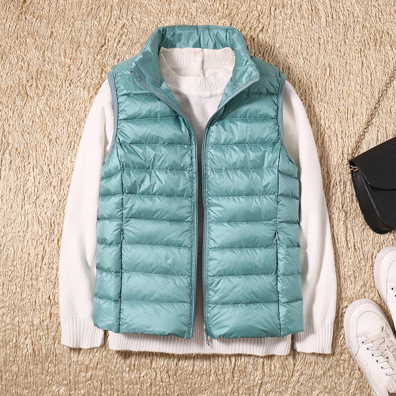 Gilet D'hiver Sans Manches Pour Femme | Fermeture Éclair