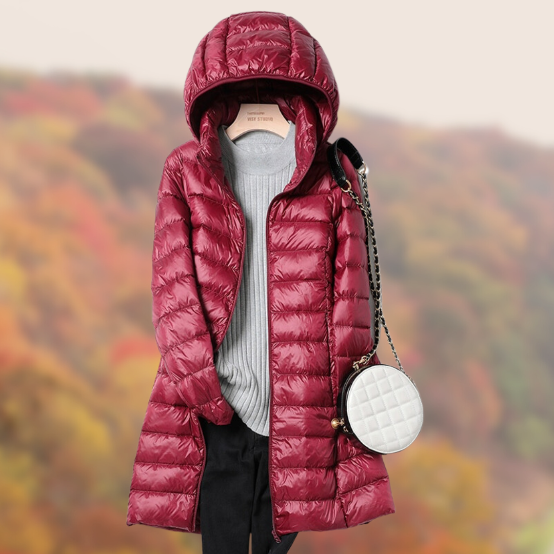 Manteau Bouffant À Capuche Mi-long Pour Femme | Chaud