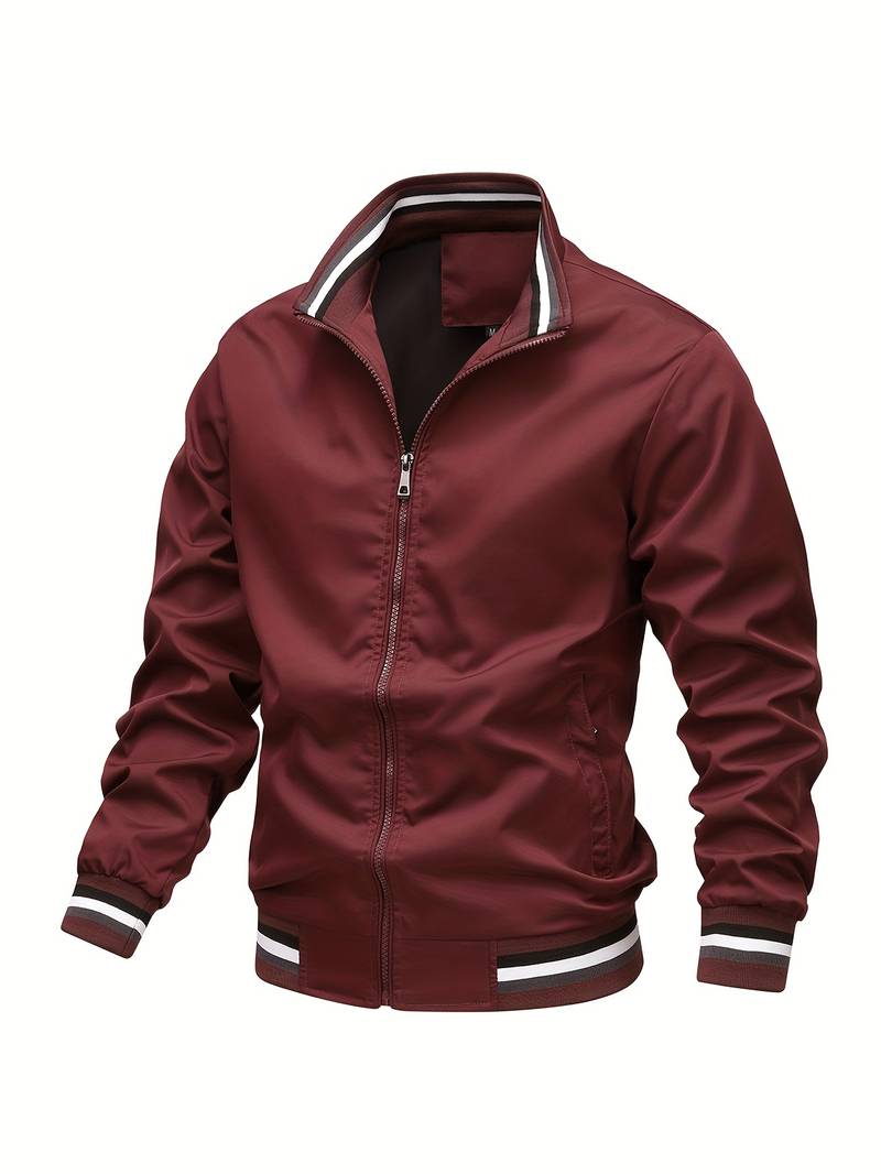 Blouson Aviateur À Poignets Rayés Pour Homme | Hiver