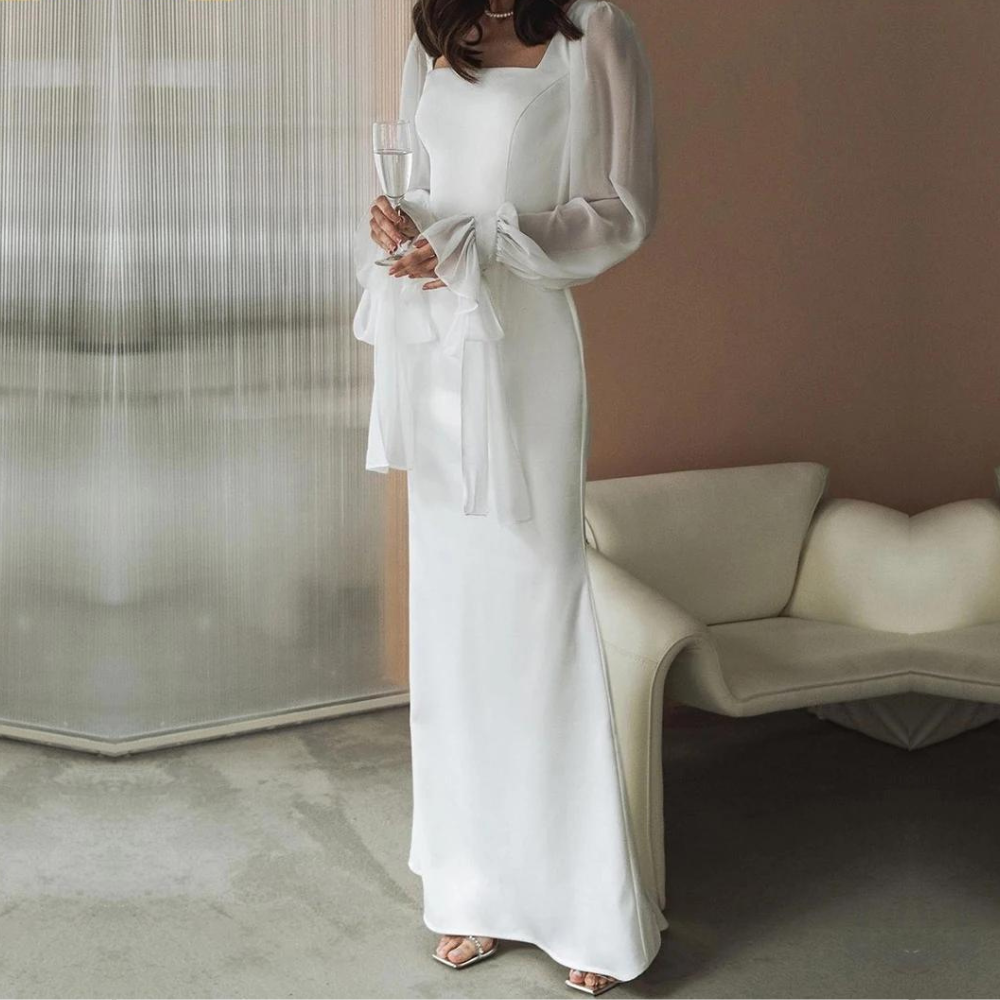 Robe De Soirée Maxi Pour Femme | Manches Longues