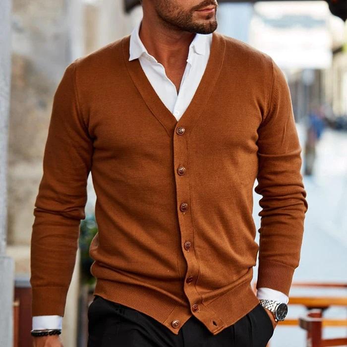 Cardigan Tricoté Pour Homme | Boutonné