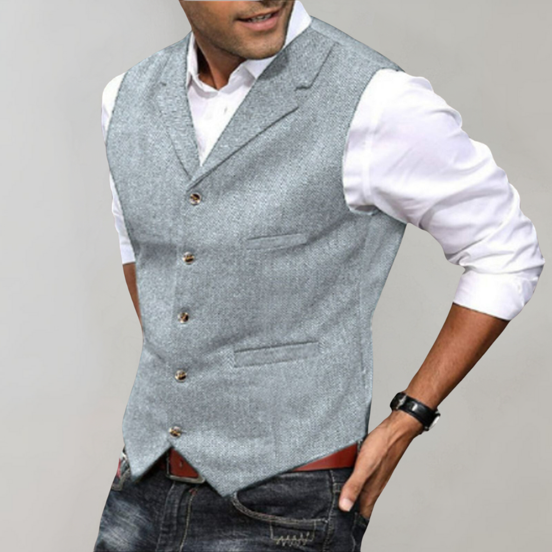 Gilet Formel Sans Manches Pour Homme | Avec Boutons