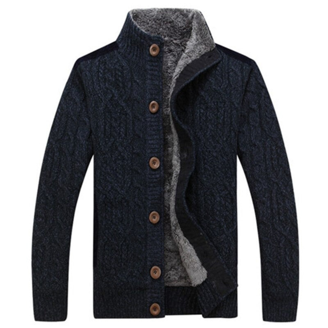 Cardigan En Maille Boutonné Pour Homme | Manches Longues