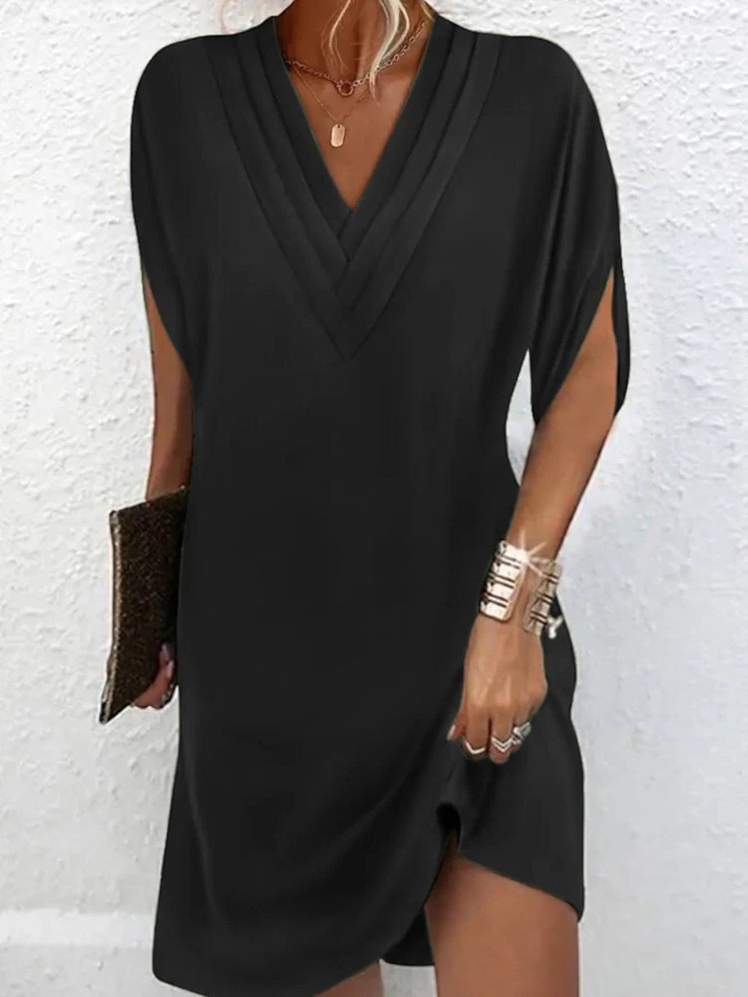 Amira | Robe Chemise Oversize Décontractée À Col En V Pour Femme