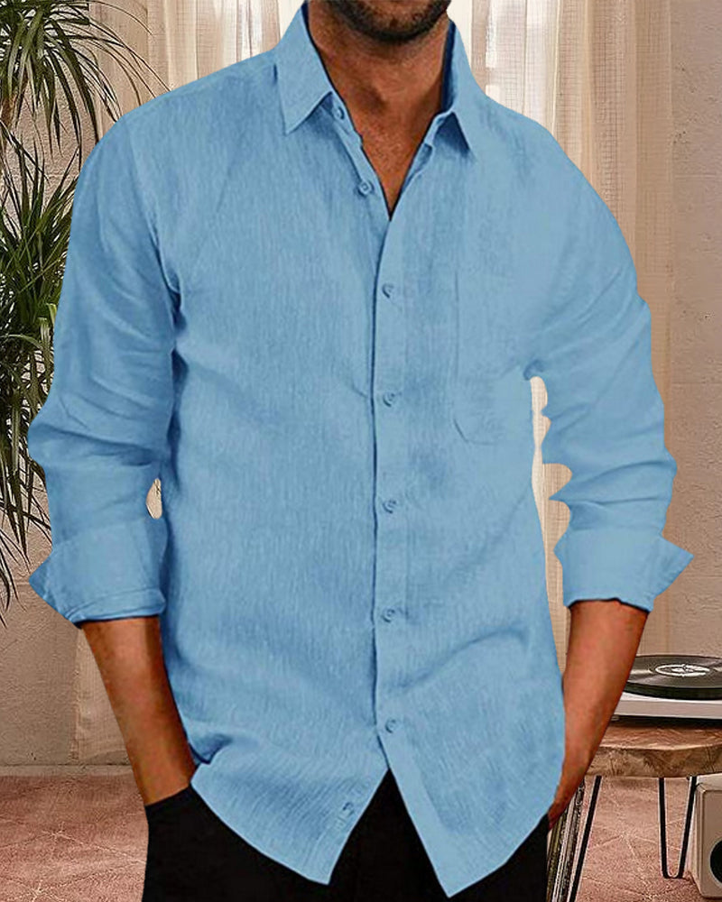 Chemise Homme À Manches Longues | Style Décontracté