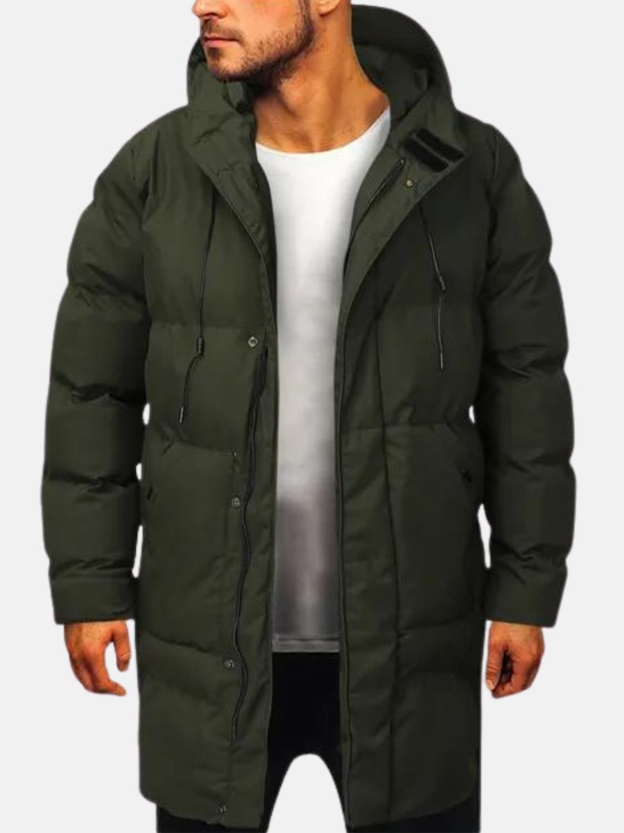 Parka D'hiver Pour Homme Avec Détails Boutonnés | Manches Longues