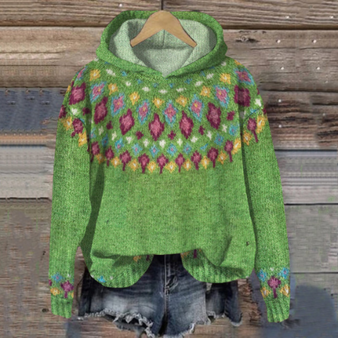 Sweat À Capuche Décontracté En Tricot À Manches Longues Pour Femme | Hiver