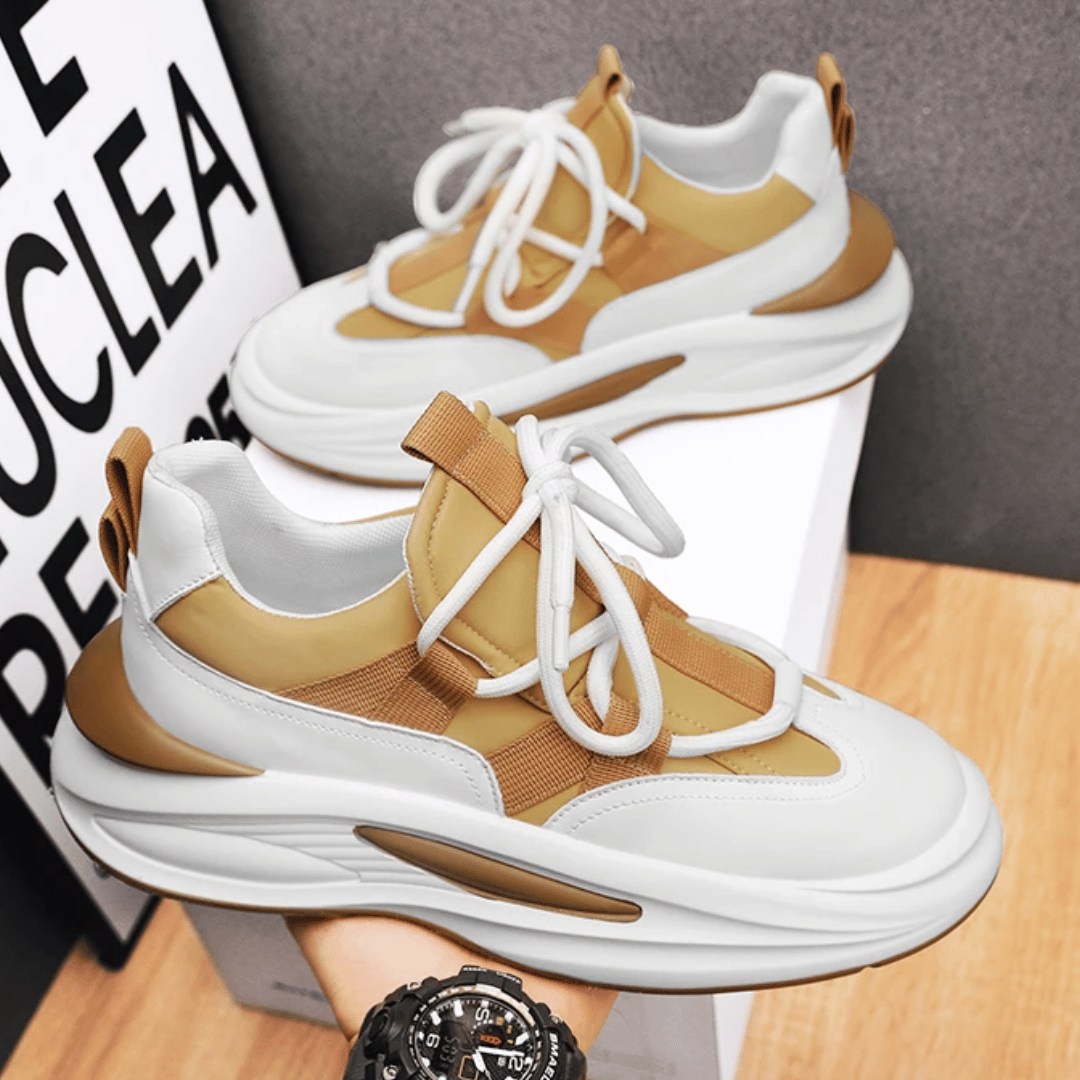Baskets Tendance Noires Et Blanches Pour Homme | Semelle Épaisse