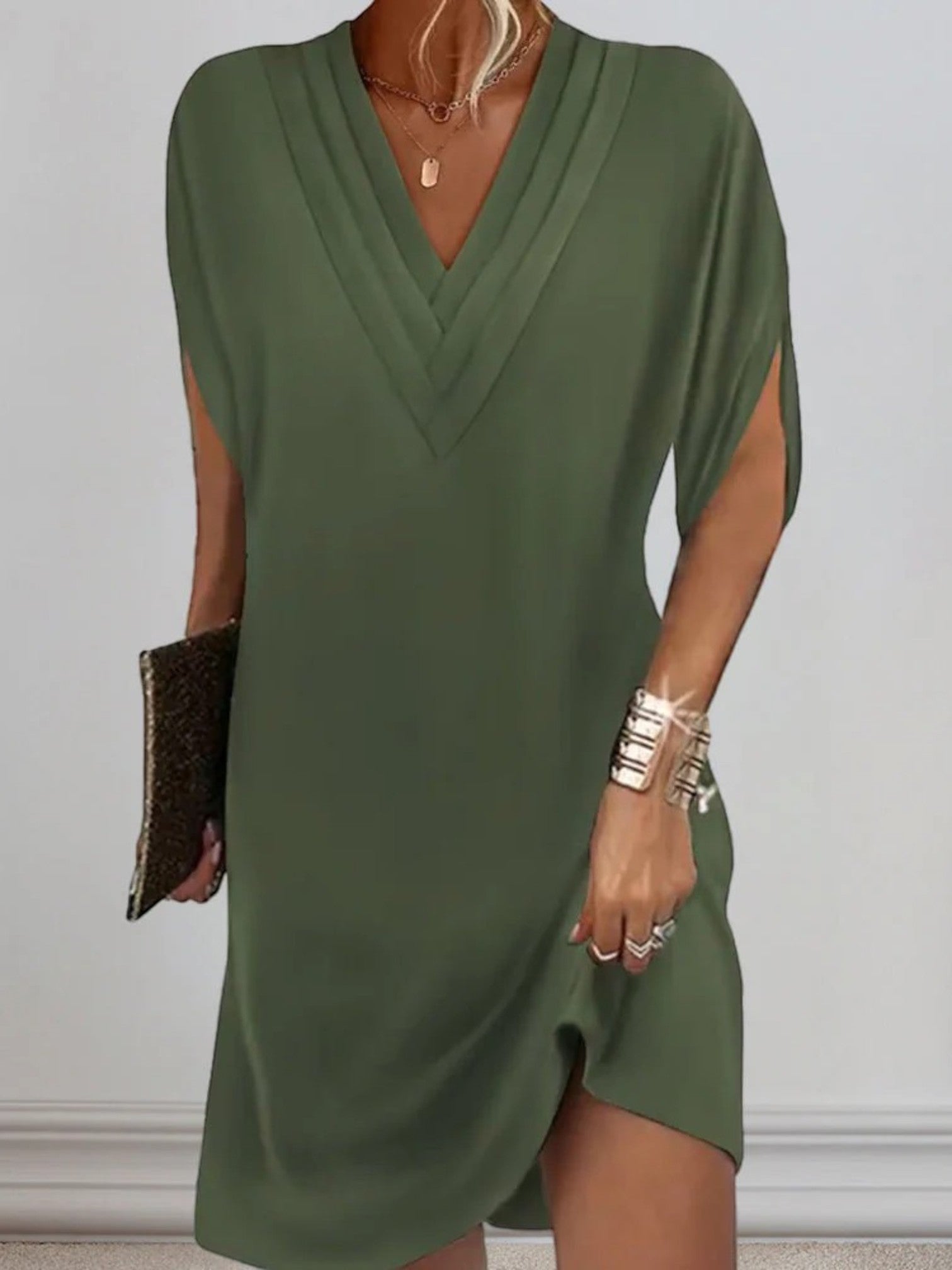 Amira | Robe Chemise Oversize Décontractée À Col En V Pour Femme
