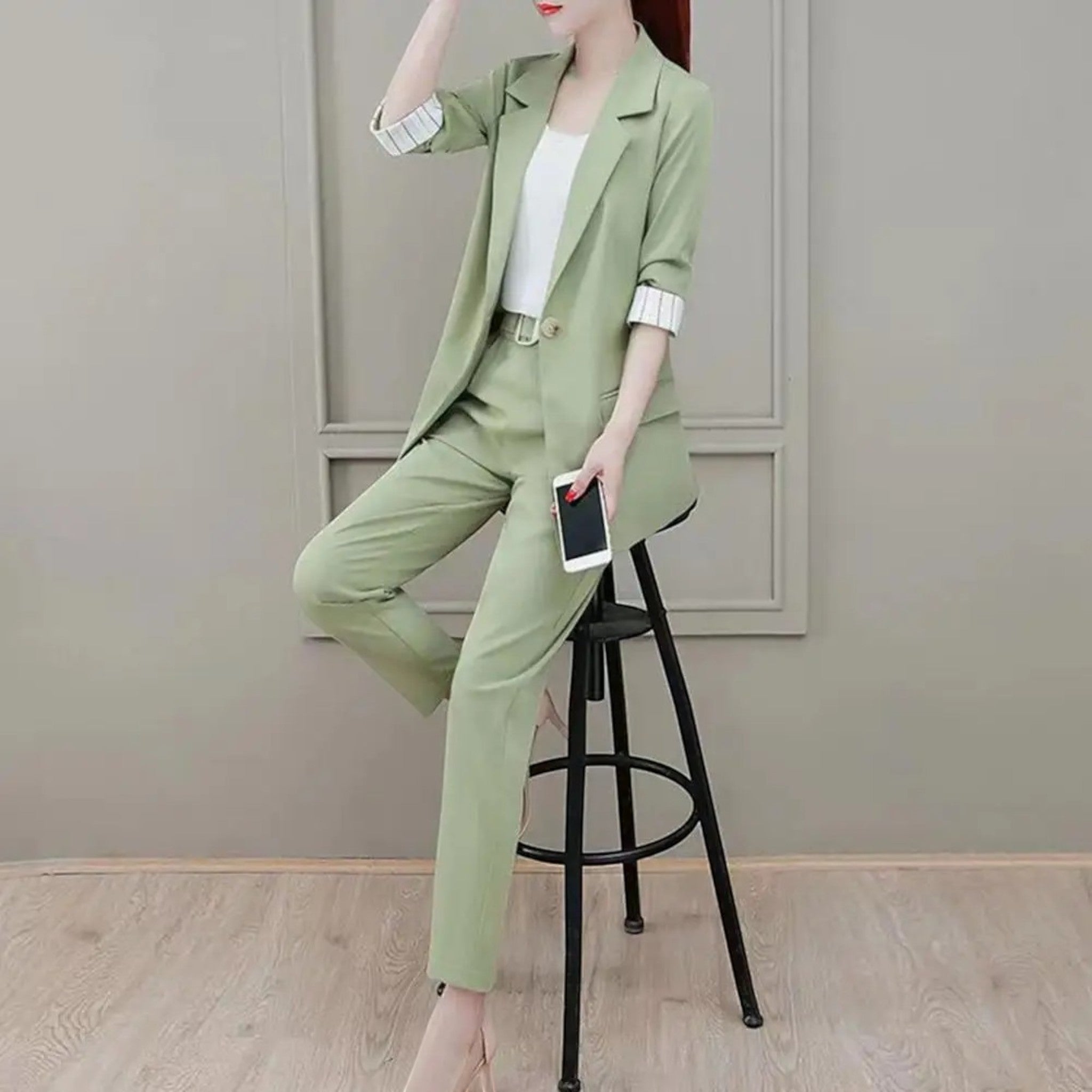 Éva | Ensemble Blazer Trois Pièces Décontracté Pour Femmes