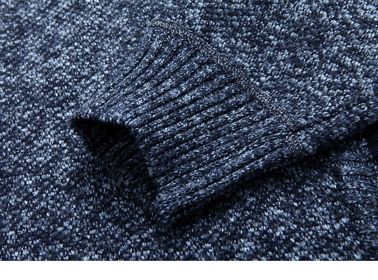 Pull Décontracté En Maille À Col Montant Pour Homme | Hiver