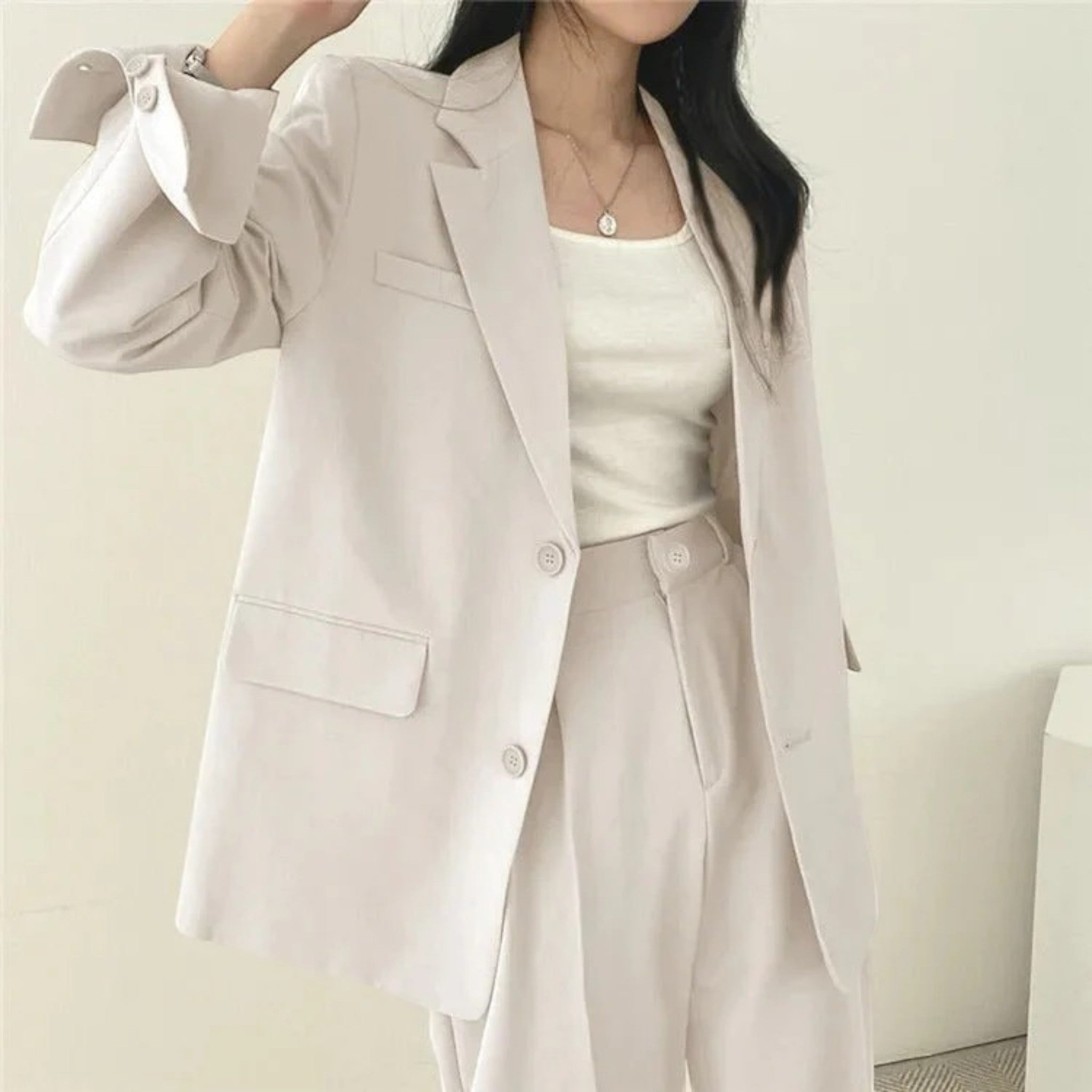 Élina | Ensemble Blazer Surdimensionné Décontracté Pour Femmes