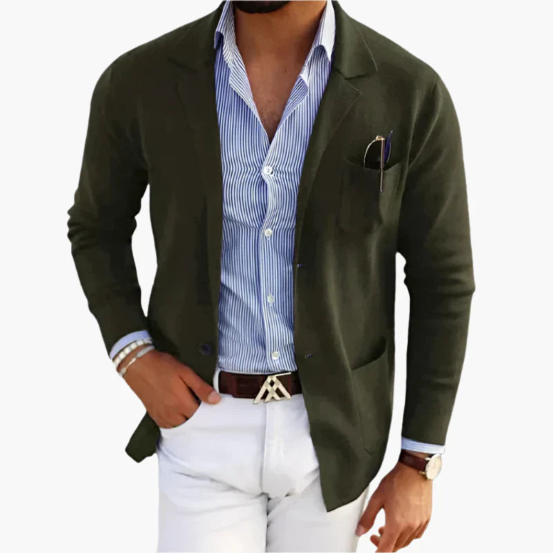Blazer Boutonné À Manches Longues Pour Homme | Avec Poche